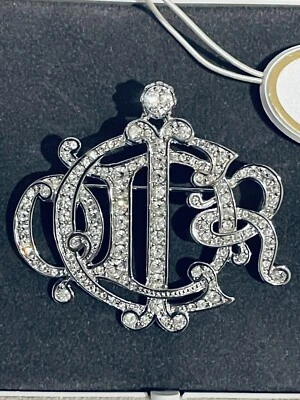 Rare New Christian Dior Vintage Crystal Insignia Brooch. With Box And Tag - Image 1 of 4