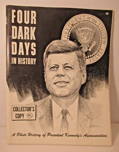 Vintage 1963 Collector's Copy Booklet JFK Assassination 4 Dark Days in History - Bild 1 von 8