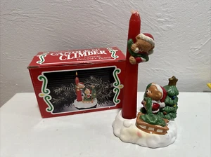 Deck The Halls Candle N' Escalador Cerámica Decorador Osos con Árbol de Navidad - Imagen 1 de 19