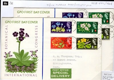 GB QEII FDCs{2} NON-PH & PHOSPHOR ISSUES First Day Cover 1964{samwells}8b.31 - Image 1 of 4