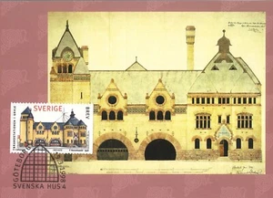Fire Brigade Gävle House Swedish Architecture Sweden Maxi FDC Card 1998 - Picture 1 of 1