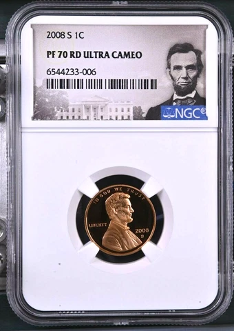 2008 S Proof Lincoln Penny Proof 1C NGC PF70 RD Ultra Cameo Cover