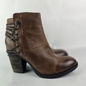 Steve Madden Raglin Größe 8,5 Braun Leder Used-Look Stiefeletten Cognac - Bild 1 von 9