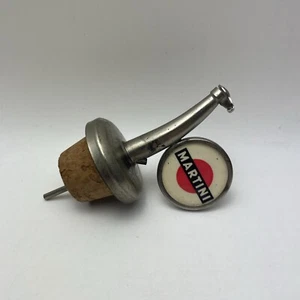 ⭐️Vintage Bottle Stopper Bottiglie Versatore "MARTINI" Sughero e Metallo - Rarità - Foto 1 di 5