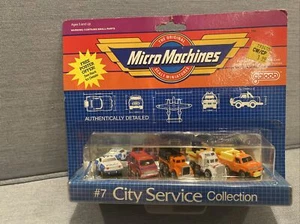 1988 Micro Machines #7 City Service Ambulance, Dump, Wrecker, Fire & Police - Picture 1 of 11