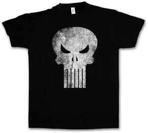 PUNISHER SKULL T-SHIRT - Insignia Logo Symbol Hero Comic TV Movie Frank Castle - Picture 1 of 2