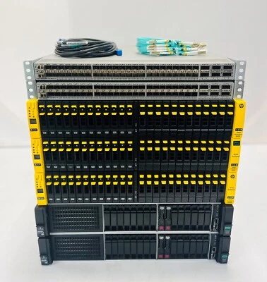 HPE 3PAR 8450 85TB SSD 2x DL380 Gen10 80 Cores 1TB RAM 10GBit ISCSI Server SAN - Image 1 of 4