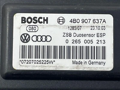 2004 AUDI ALLROAD QUATTRO 2.7L OEM YAW RATE STABILITY CONTROL SENSOR 4B0907637A - Image 1 of 4
