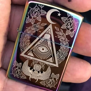 Spectrum Eye of Providence Design mehrfarbig winddichtes Taschenfeuerzeug ZIPPO - Bild 1 von 8