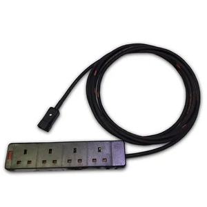 Marten 230v 10a IEC C14 to 4 Gang HO7RN-F 1mm Rubber Cable - Picture 1 of 1