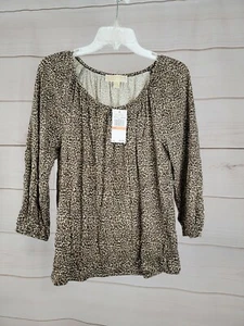 Michael Kors Women’s Top Blouse Size S Leopard New #B - Picture 1 of 5
