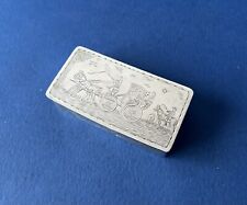 Rare Novelty Solid Silver 'Gretna Green' Snuff Box - 1930 - Pairpoint Brothers