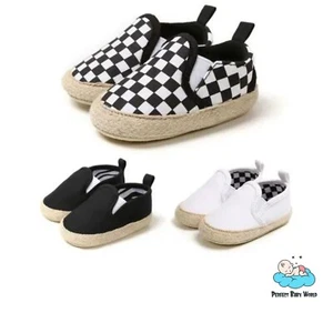 Indoor Infant Baby Cotton Soft Sole Canvas Plain Baby Casual Shoes - Picture 1 of 15