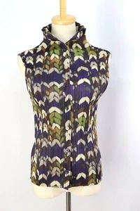 PLEATS PLEASE Chaleco Púrpura/Multicolor Sin Mangas Top 122 8955 - Imagen 1 de 6