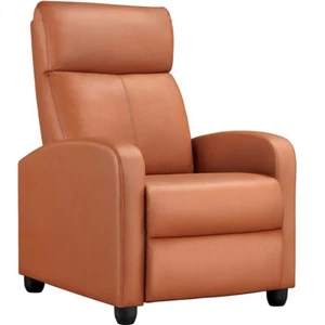 Recliner Armchair Sofa Chair Modern Single Leather w/Padded Seat for Living Room - Picture 1 of 12