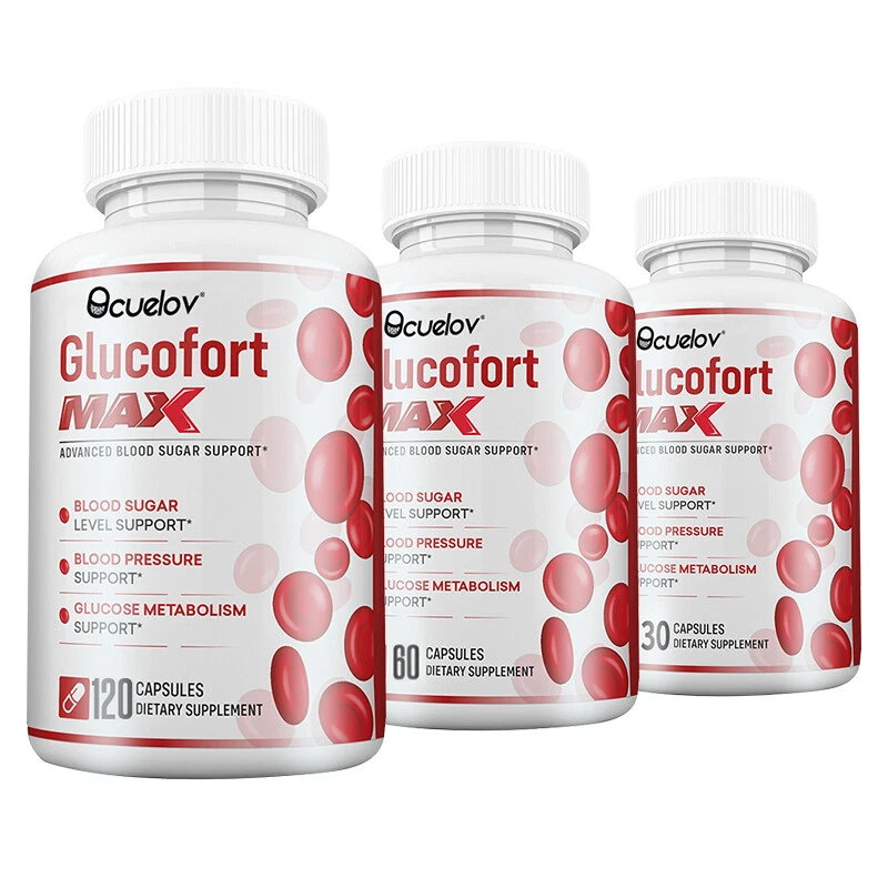 BCUELOV Glucofort Max- Advanced Blood Sugar Blood Pressure Support - 30/60/120Capsules