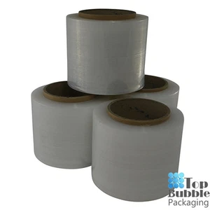 Clear Bundling Film - 100mm x 300m 20um 4 Rolls FREE SHIPPING Stretch Wrap Small - Picture 1 of 3