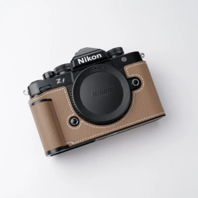 Medio estuche hecho a mano con agarre para Nikon Zf cubierta de cuero genuino cámara inserción Kontice Foto 1 de 4