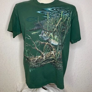 Vtg 1994 Stand Out Designs Largemouth Bass Fish Shirt Sz XL Gardner Wisconsin - Picture 1 of 5