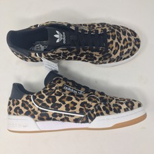 adidas originals continental 80s trainers leopard print pony skin