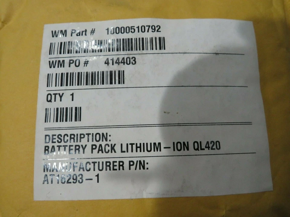 BRAND NEW ZEBRA AT16293-1 BATTERY FOR ZEBRA QL420 MOBILE PRINTER MADE IN JAPAN  - Image 1 of 1