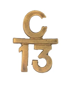 Insignia de cuello CEF del 13º Batallón Canadiense (Montreal) - Imagen 1 de 1