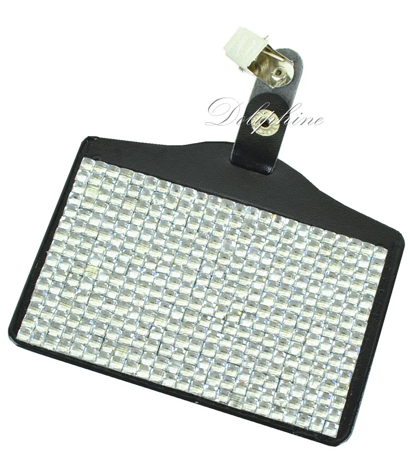 水平全水钻皮革名称 ID 徽章夹和旋转夹 — 第 1/1 张图片