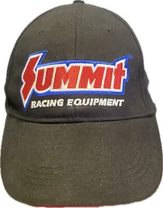 Summit Racing Equipment Strapback Hat Black Adjustable USA Embroidered Flag Cap - Picture 1 of 8