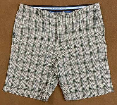 TOMMY BAHAMA Mens Gray Green Plaid 10” Performance Golf IslandZone Shorts 40 - Image 1 of 4