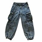 Future Collective Mid Rise Cargo Jeans Women?s Size 6 Kahlana Barfield Brown Y2K