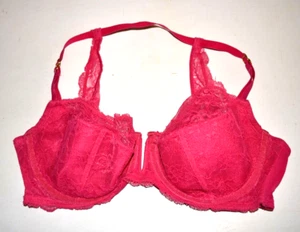 Cacique Balconette Bügel Hot Pink Spitze Racerback BH 42 DD EUC - Bild 1 von 4