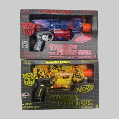 Pistola Blaster Nerf Barricade Rv-10 - Transformers Bumblebee y Optmus Prime - Nueva en caja Foto 1 de 4