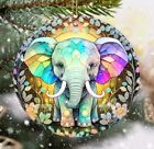 Stained Ceramic Elephant Ornament - Elephant Christmas Ornaments - Christmas Tre