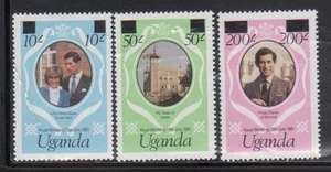 Uganda 314-16 Royal Wedding Mint NH - Bild 1 von 1