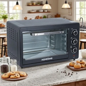 HOMEDAS 0.9 cubic-ft Microwave Compact One-Touch Settings cu ft 900W Oven NEW - Picture 1 of 15