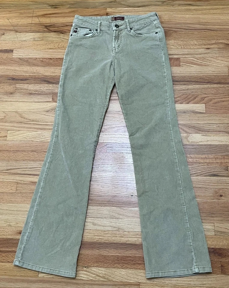 Pantalón L.e.i Mujer 3 Marrón Pana Algodón Tobillo Recto Y2k Bajo De Colección Foto 1 de 4