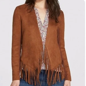 Hinge brown western fringe jacket medium - Picture 1 of 7