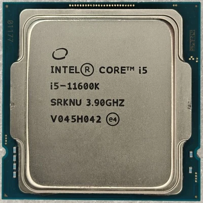 Intel Core i5 Gen 11 I5-11600K 3.90 GHz Rocket Lake SRKNU FCLGA1200 CPU Used - Image 1 of 2