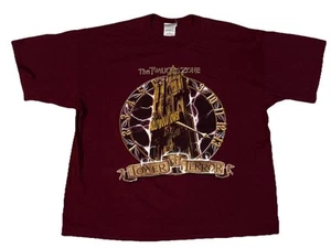 VINTAGE DISNEY HOLLYWOOD STUDIOS TWILIGHT ZONE TOWER OF TERROR SHIRT weinrot XXL - Bild 1 von 9