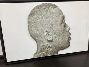 Art Poster-Rap Artist-Made From Thousands Of Nails - Picture 1 of 7