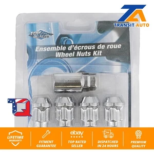 Chrome 5 Spline Short Wheel Lug Nut Duplex Acorn M12X1.5 - 4 Nuts & 1 Key - Picture 1 of 7