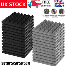 6-48x Self Adhesive Acoustic Foam Panels Studio Soundproofing Foam Tiles Pads