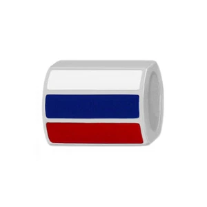 Russian Flag 925 Sterling Silver Bead for European Charm Bracelets RF1417 - Picture 1 of 2