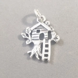 .925 Sterling Silber BAUMHAUS CHARM Anhänger Fort Leiter Neu 925 HM02 - Bild 1 von 2
