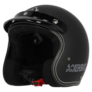 Casco Jet Cafe Race Acerbis Vintage 22.06 Nero Opaco Mis. L 59 Roma - Imagen 1 de 9