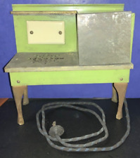 ANTIQUE/VINTAGE ELECTRIC METAL & CHROME TOY STOVE/OVEN -  NOT TESTED