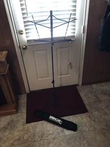 Bild verschiebbarer faltbarer tragbarer Notenständer blau 42" mit Tragetasche - Bild 1 von 12