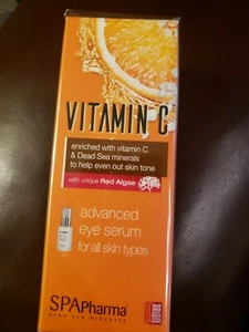 SPAPharma Vitamin C Advanced Eye Serum W/Dead Sea Minerals W/Red Algae! NEW! - Picture 1 of 3