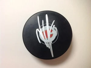 Noah Hanifin Signed Autographed Calgary Flames Hockey Puck a - Picture 1 of 2