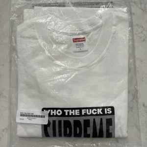 Supreme Who The-Fuck is Supreme TEE Size Large SS19 New Tags Sealed - Picture 1 of 6